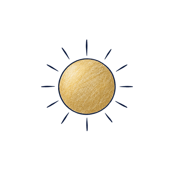 A drawing of the fall sun
