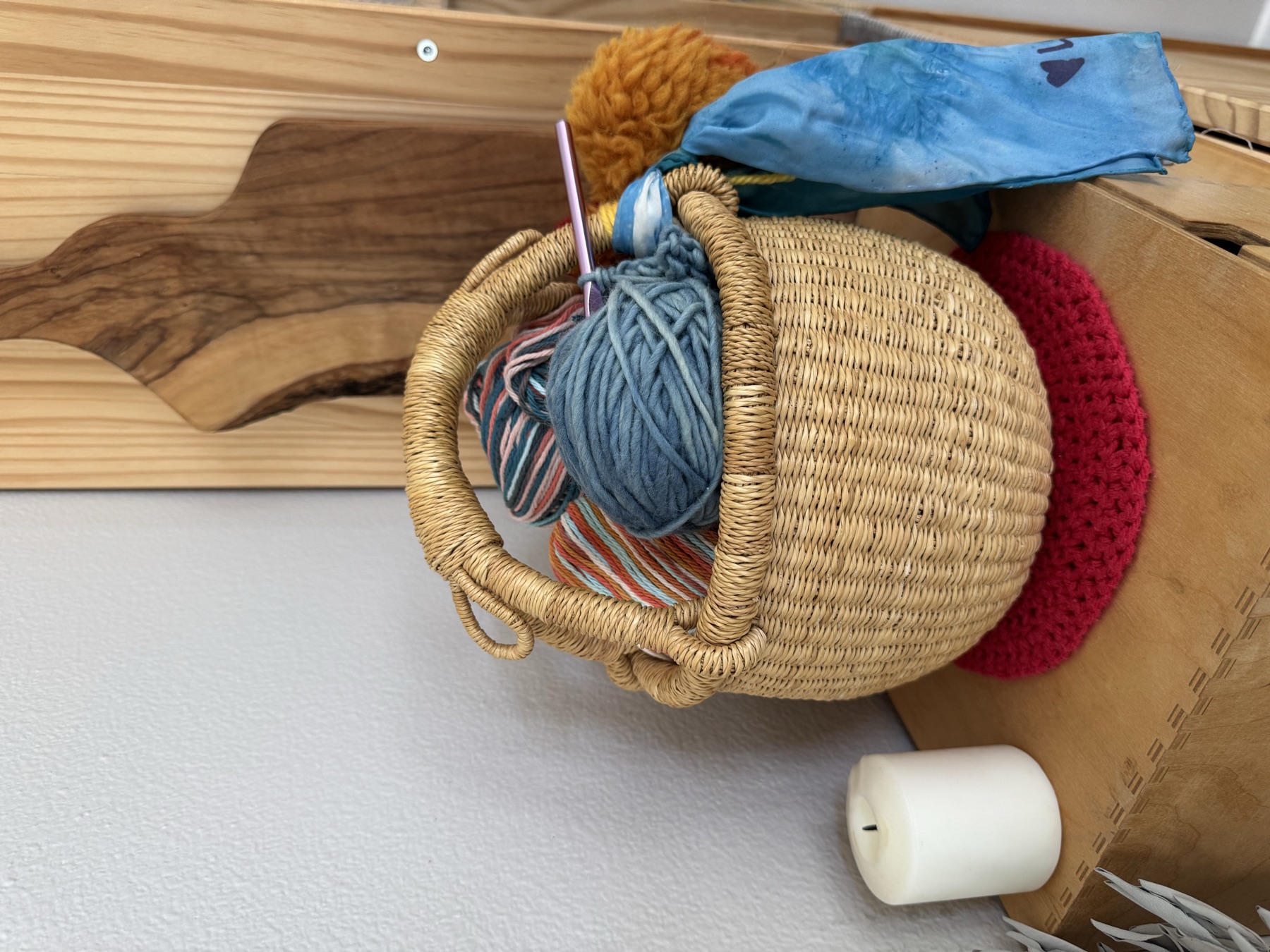 A basket of yarn