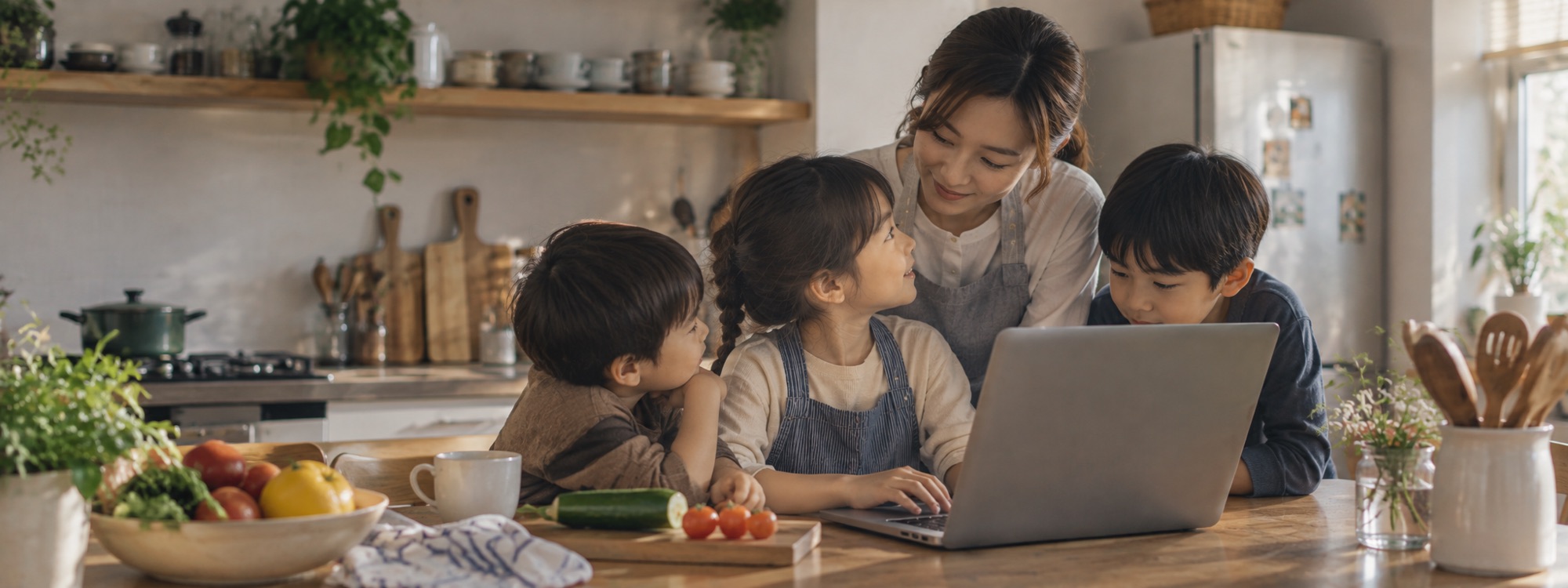 On-demand classes ── children looking into a screen